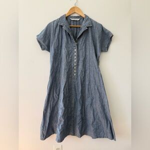 Yacco Maricard Fashion Project 1977 Japanese Chambray Button-Front Women’s Dress
